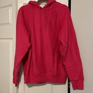 NEW | Thakoon Hot Pink Drawstring‎ Pullover Logo Hoodie XL - $265